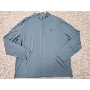 GREATNESS WINS 1/4 zip  performance golf shirt/jacket Smokey Blue XXL